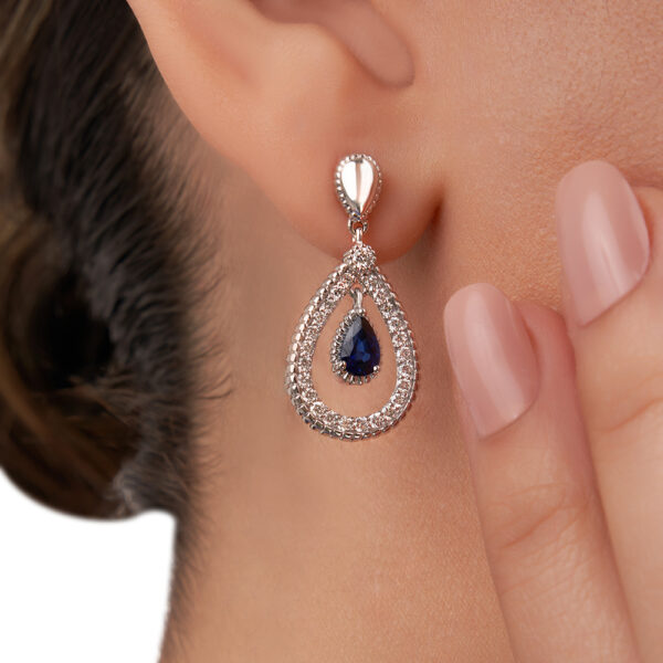 Sapphire Diamond Earring