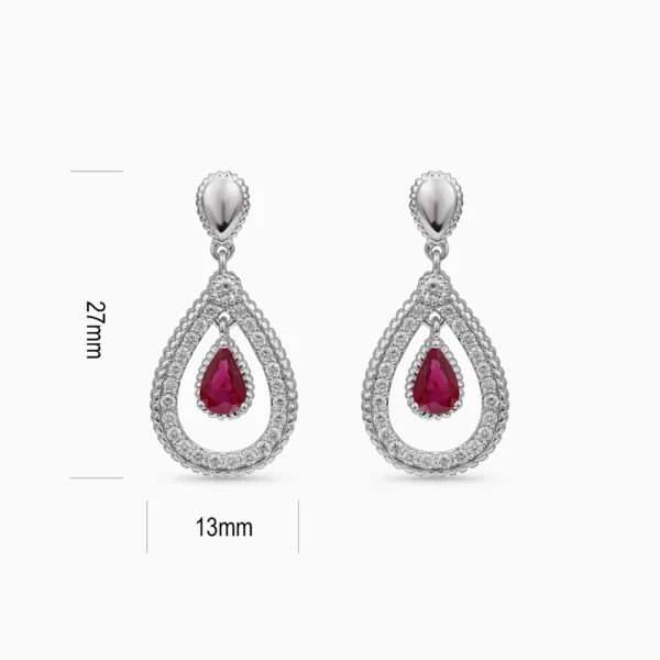 Ruby Diamond Earrings