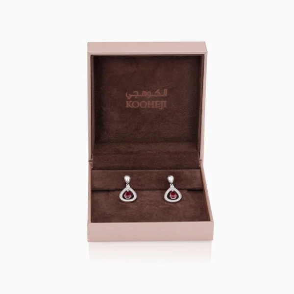 Ruby Diamond Earrings