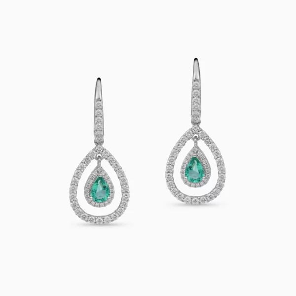 Emerald Diamond Earring