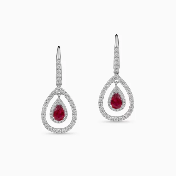 Ruby Diamond Earring
