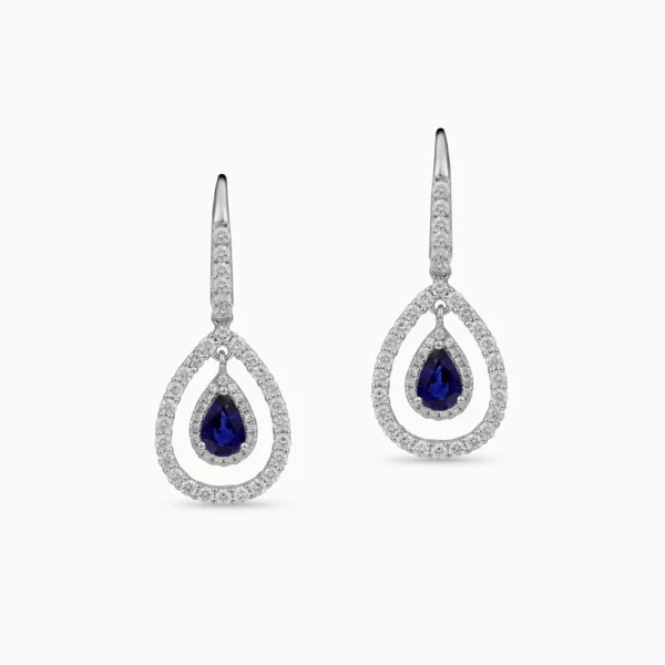 Sapphire Diamond Earring