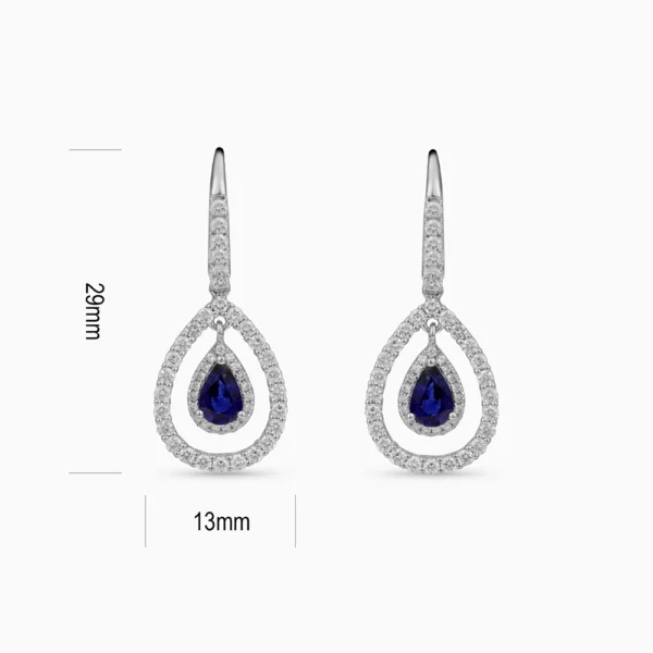 Sapphire Diamond Earring