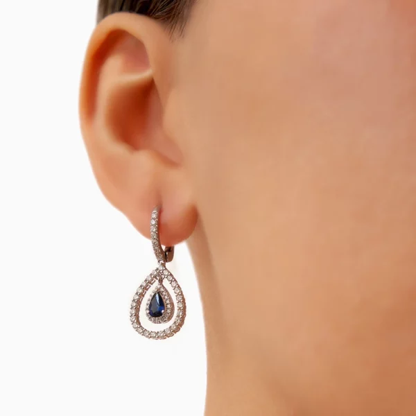 Sapphire Diamond Earring