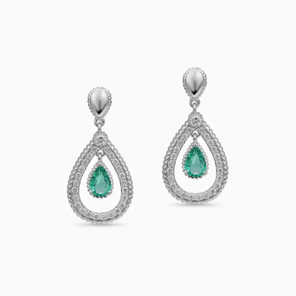 Emerald Diamond Earring