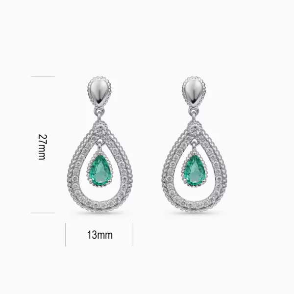 Emerald Diamond Earring
