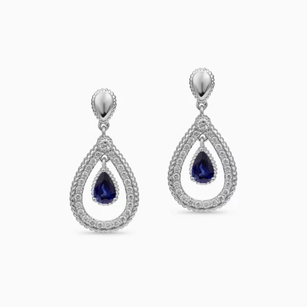 Sapphire Diamond Earring